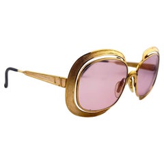 Vintage Ultra Rare Christian Dior Gold Sunglasses Made in Austria 1970's