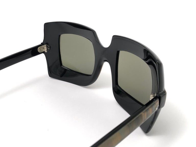 Versace 19V69 Italia Vittoria Large Square Sunglasses Black Tortoise B