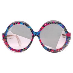 Vintage Ultra Sudan II Blumen übergroße 1980er Sonnenbrille Handmade in England