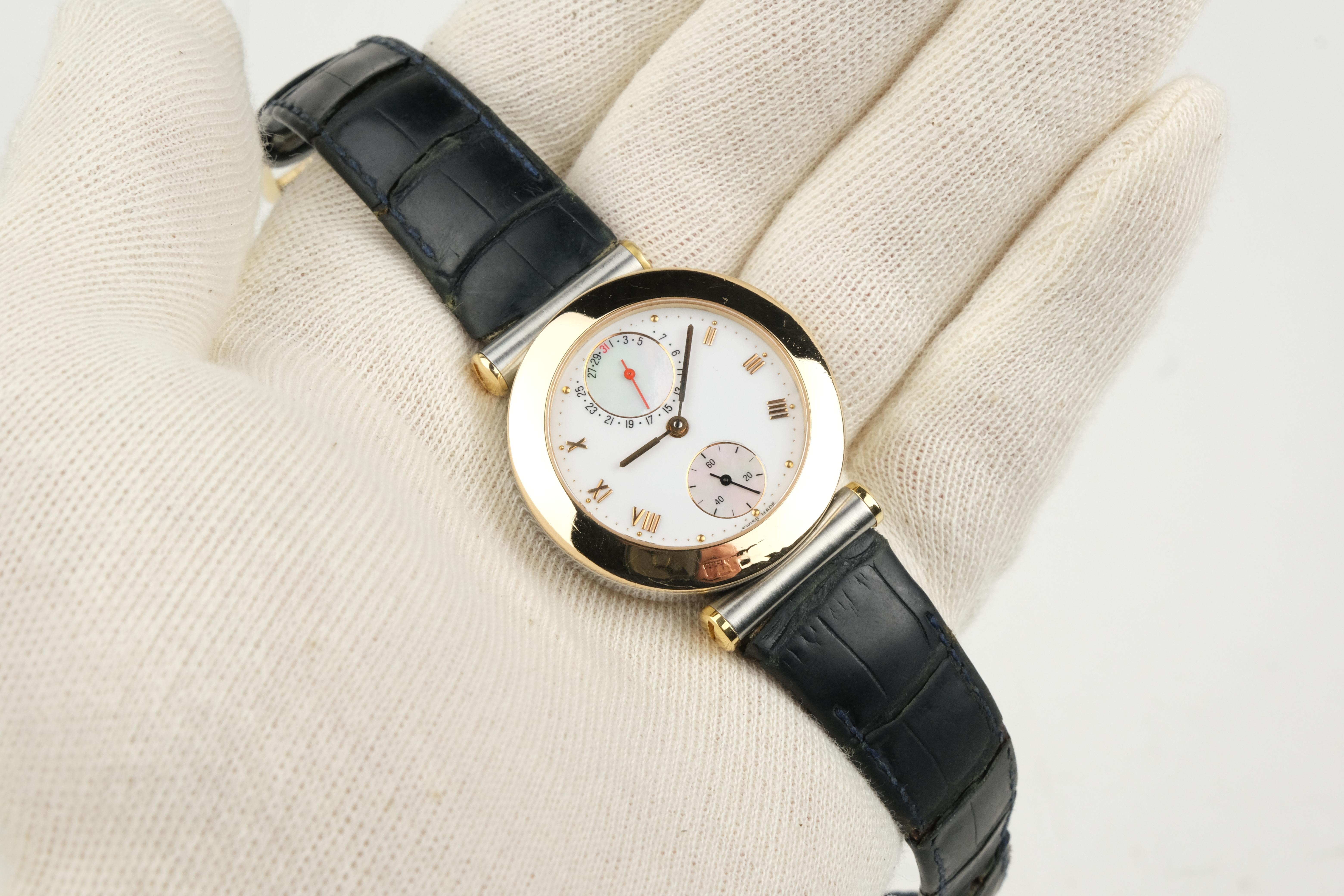 Vintage Ulysse Nardin Isaac Newton 18K and Stainless Steel Automatic Wristwatch

Brand: Ulysse Nardin
Style: Vintage
Type: Wristwatch
Model Name: Isaac Newton
Model Number: 155-22
Bezel Material: 18K Yellow Gold
Case Material: Stainless