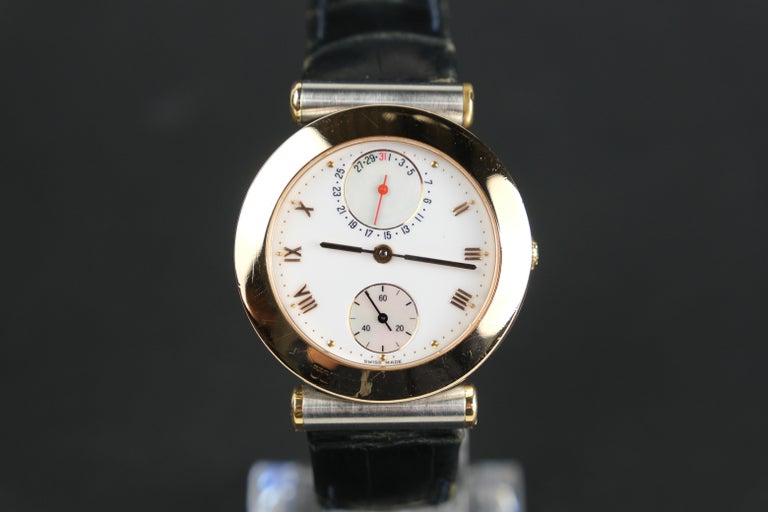 Vintage Ulysse Nardin Isaac Newton 18k and Stainless Steel Automatic Wristwatch