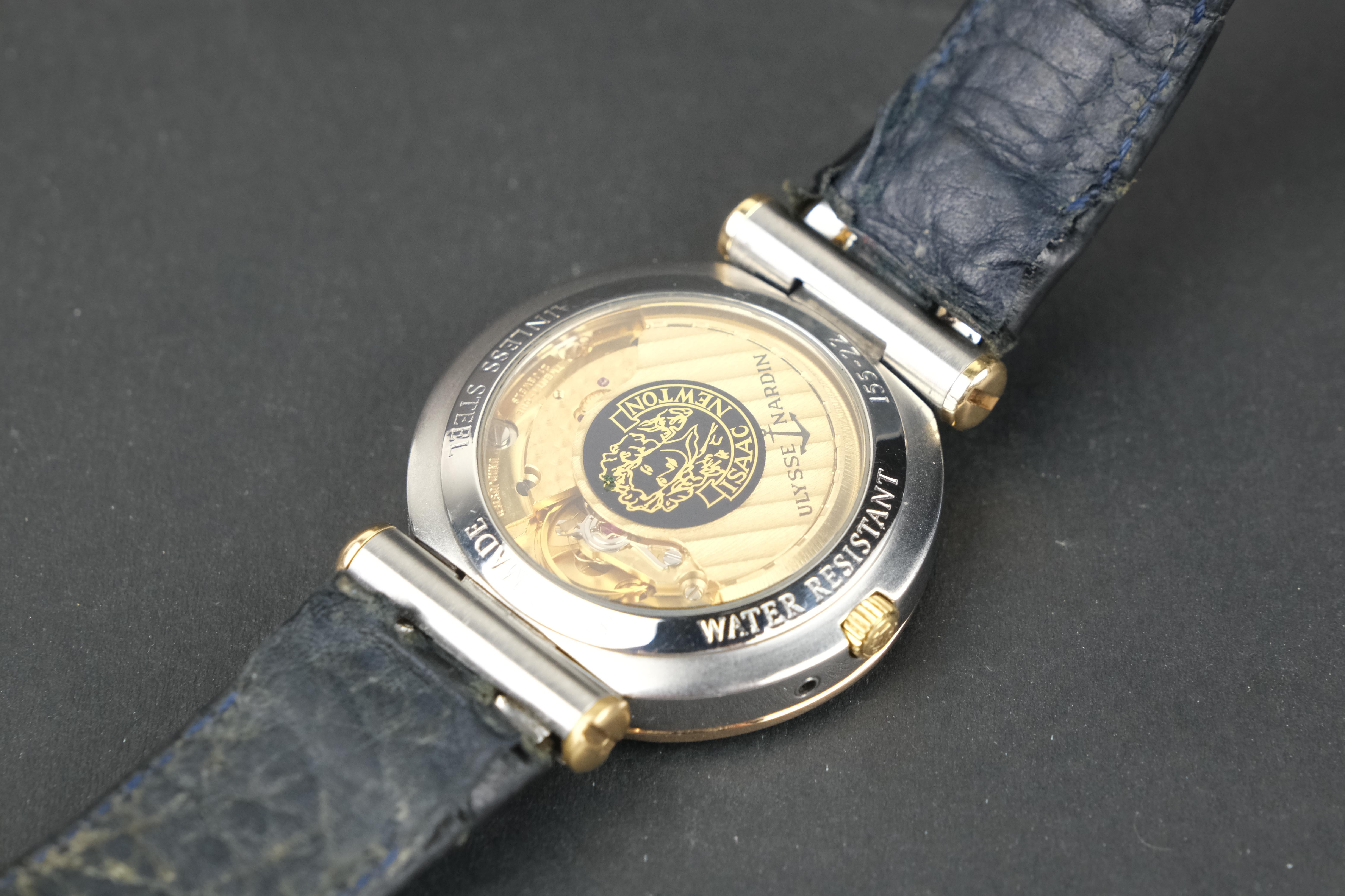 Vintage Ulysse Nardin Isaac Newton 18k and Stainless Steel Automatic Wristwatch 1