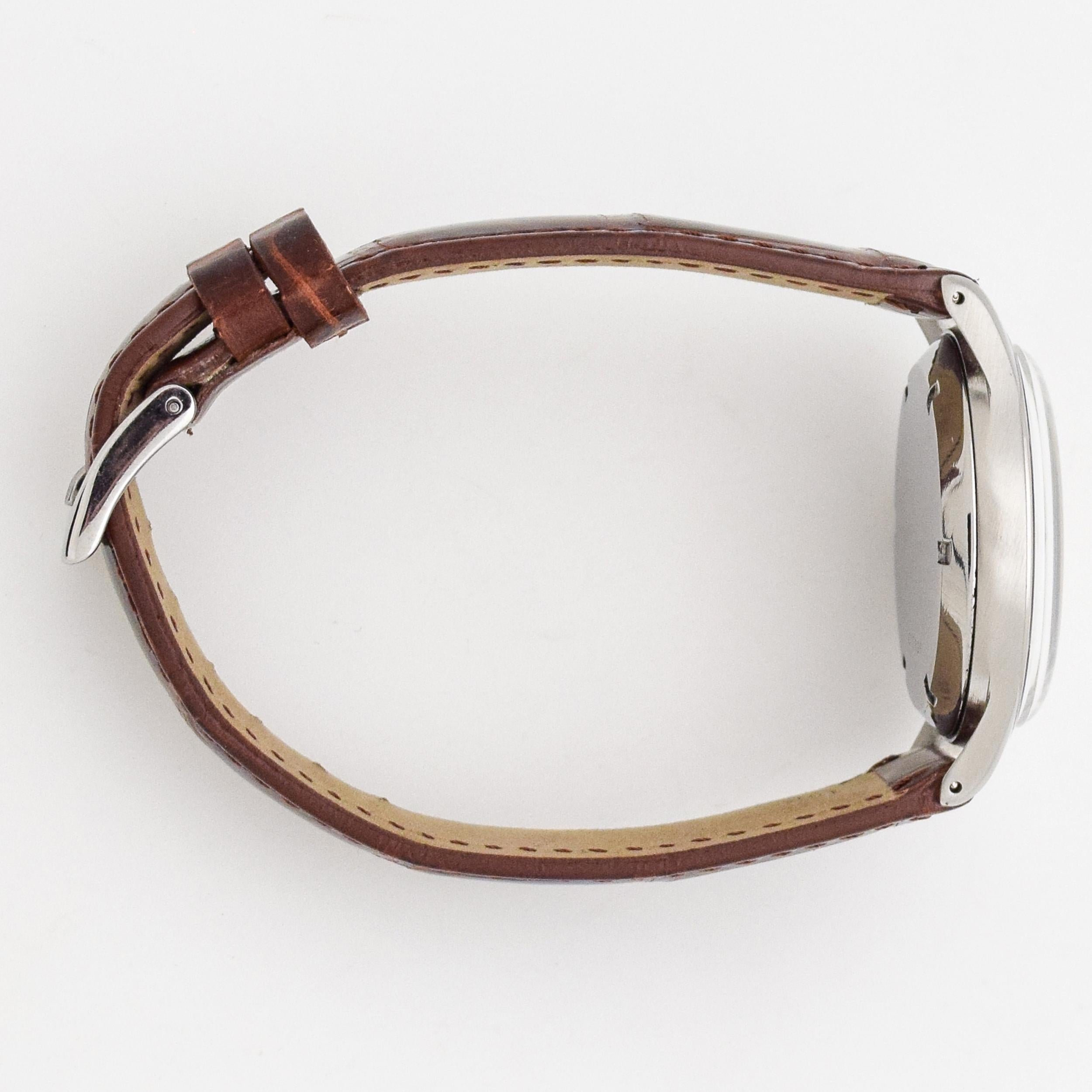 Women's or Men's Vintage Ulysse Nardin Stainless Steel Watch, 1960s