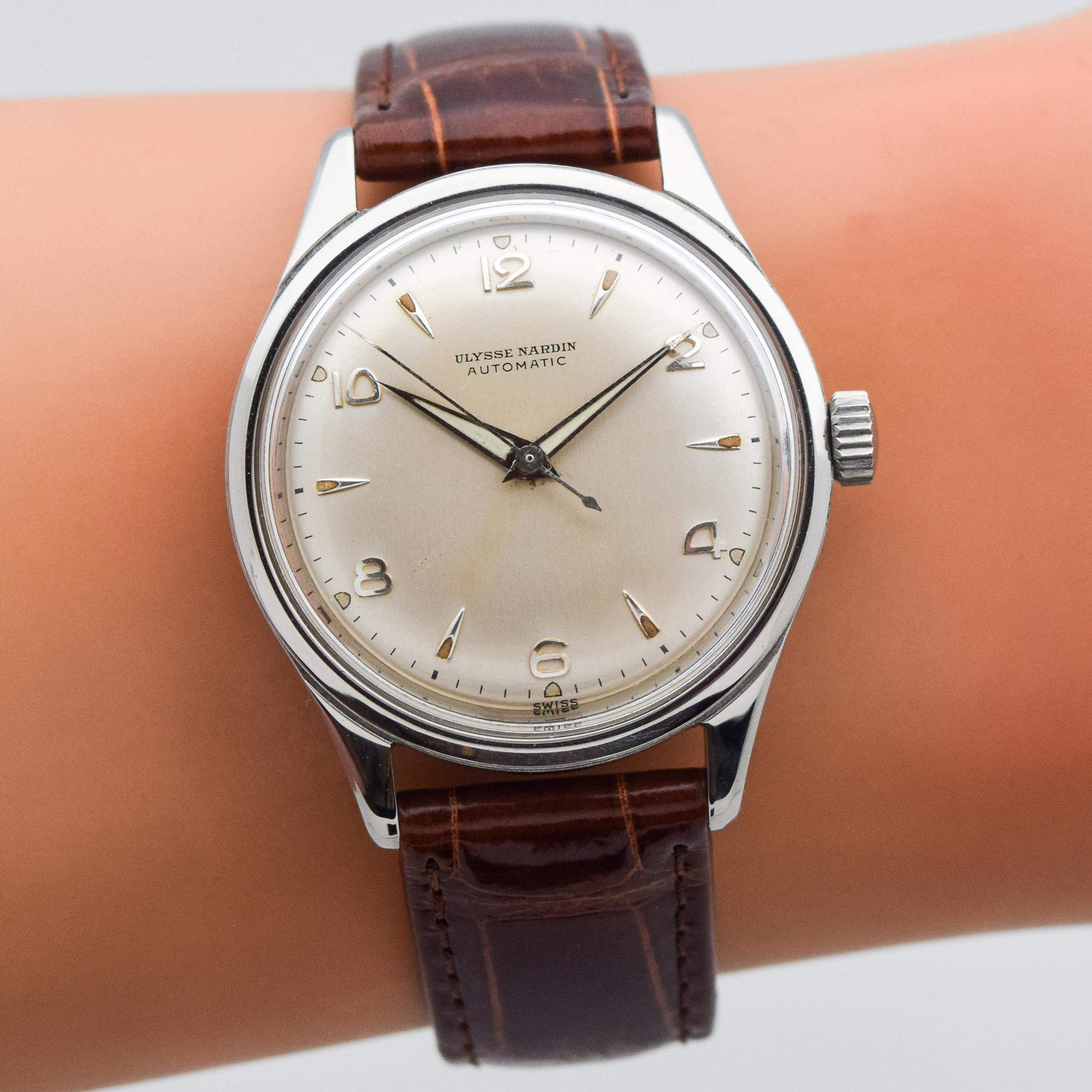 Vintage Ulysse Nardin Stainless Steel Watch, 1960s 2