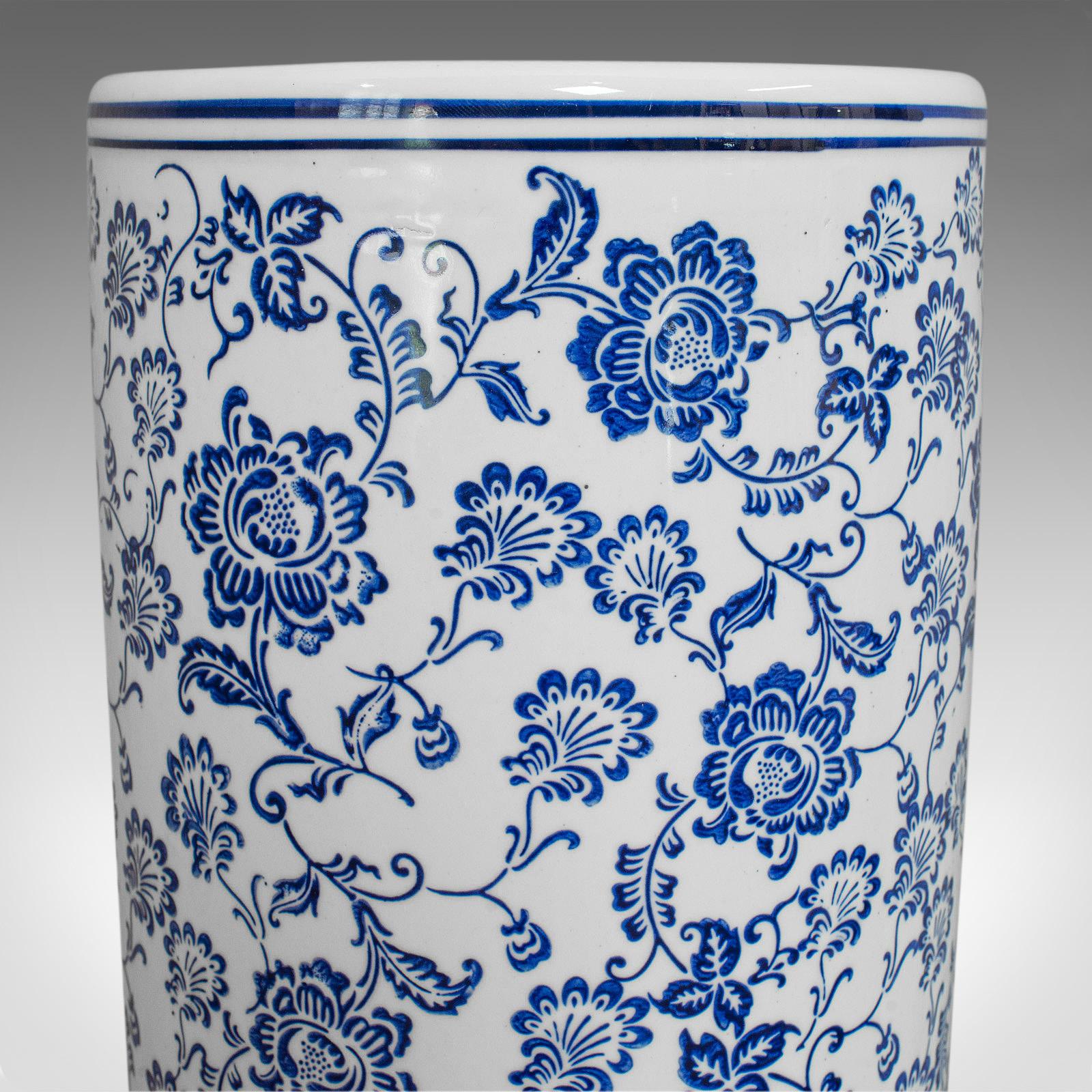 Vintage Umbrella Pot, Asian, Ceramic, Hallway, Stick Stand, Vase, 20th Century 1