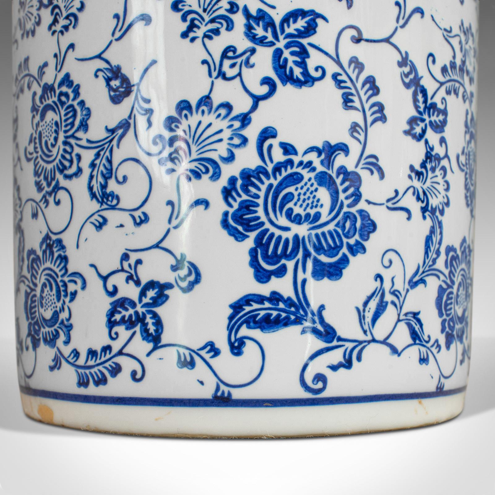 Vintage Umbrella Pot, Asian, Ceramic, Hallway, Stick Stand, Vase, 20th Century 1