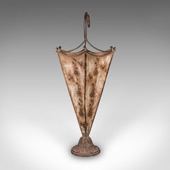 Vintage Umbrella Stand, English, Art Nouveau Revival, Entrance Hall Drip Tray