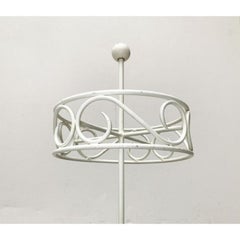 1970s Vintage Metal Umbrella Stand in White, Good Condition