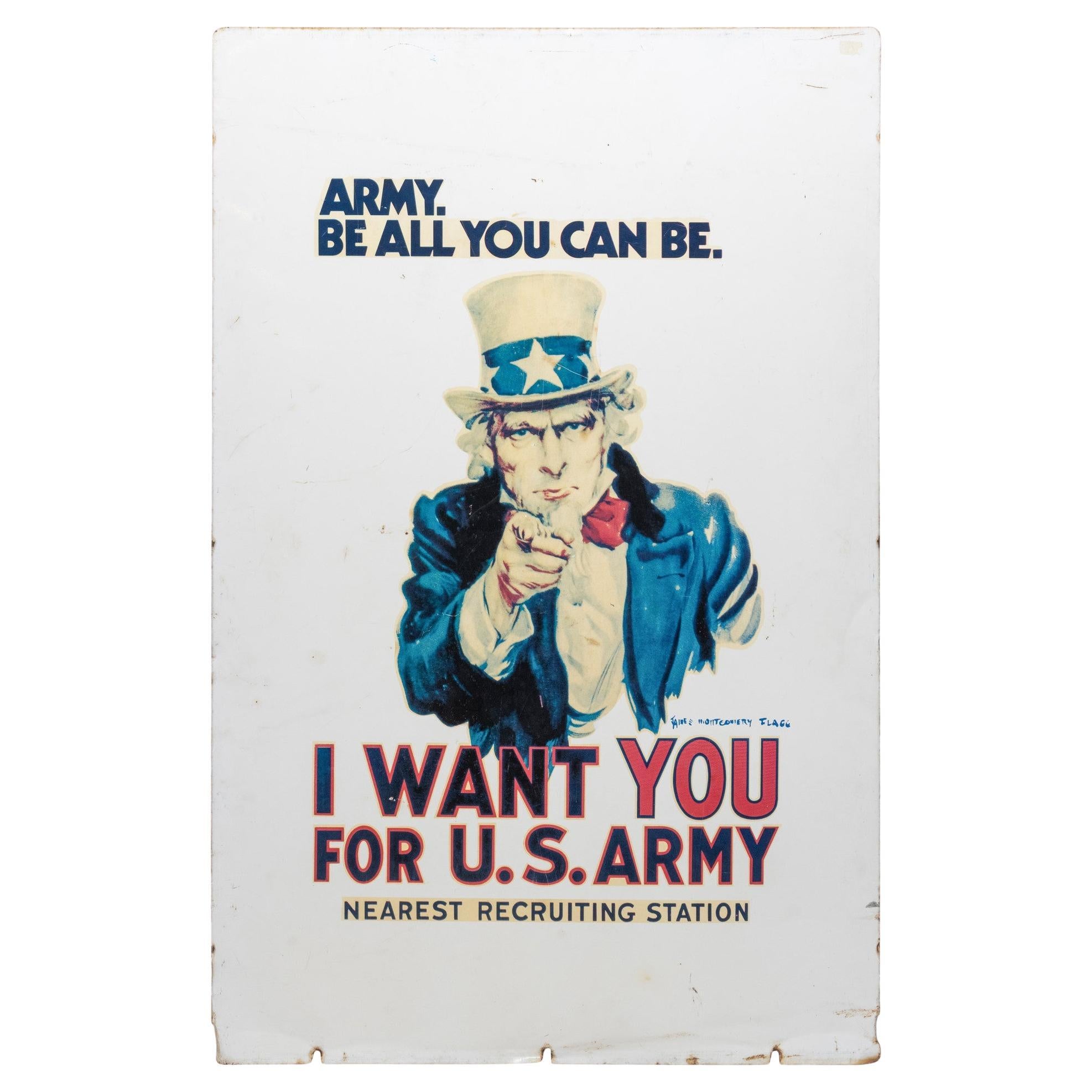 Cartello di reclutamento d'epoca dell'esercito "All You Can Be" dello Zio Sam James Montgomery Flagg