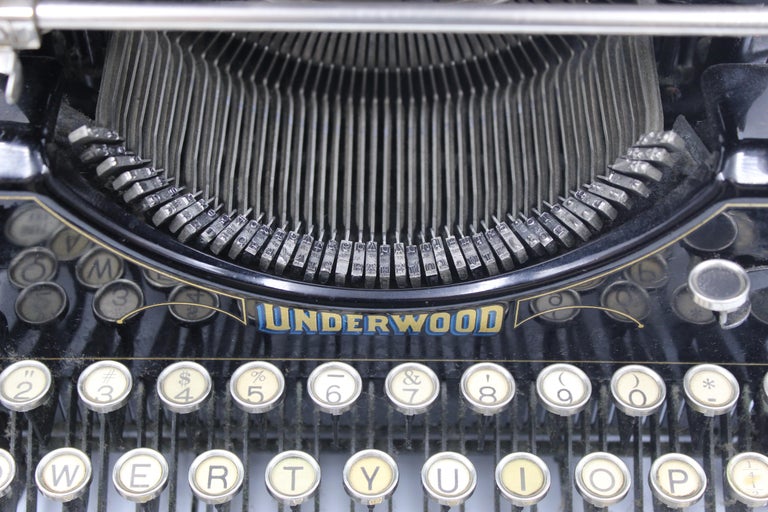 Antique Typewriter Underwood No. 5 Standard • 1919 Serial # 1253085 Black  Writer