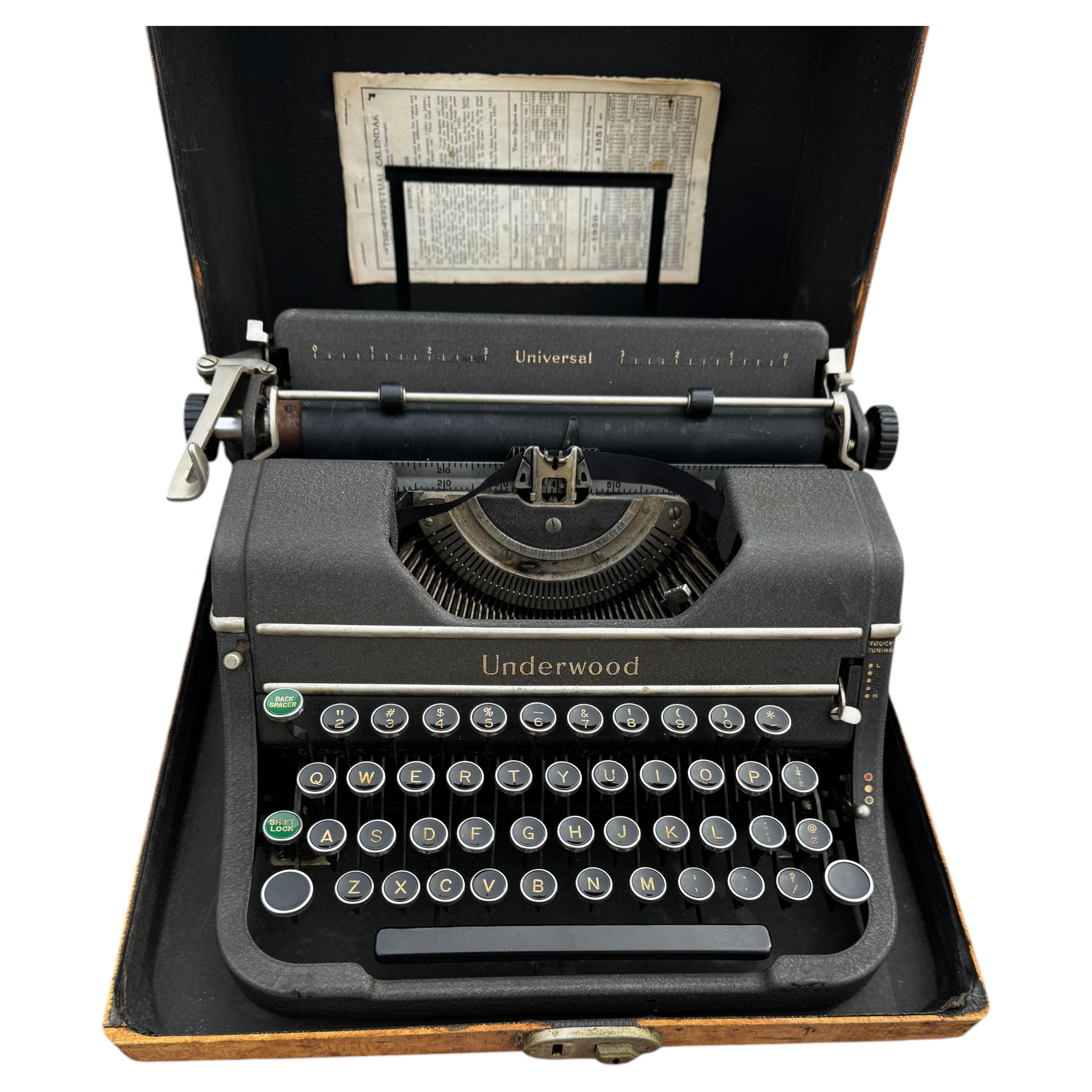 Macchina da scrivere manuale Underwood Universal vintage