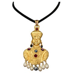 Vintage UNGARO by Robert Goossens Jewelled Maharajah Necklace