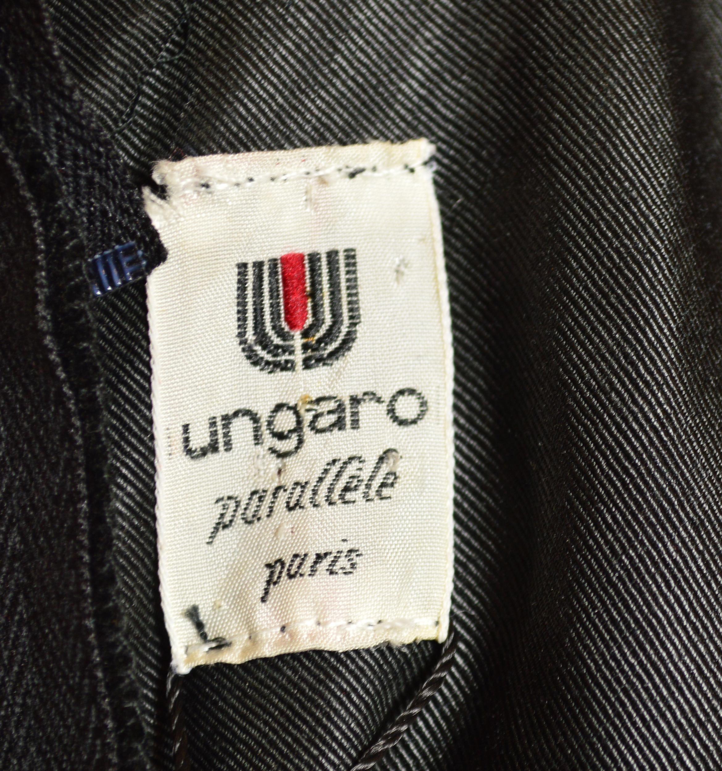 Ungaro Paralleles Vintage-Kleid mit Puffy-Ärmeln, 1980er Jahre Damen im Angebot