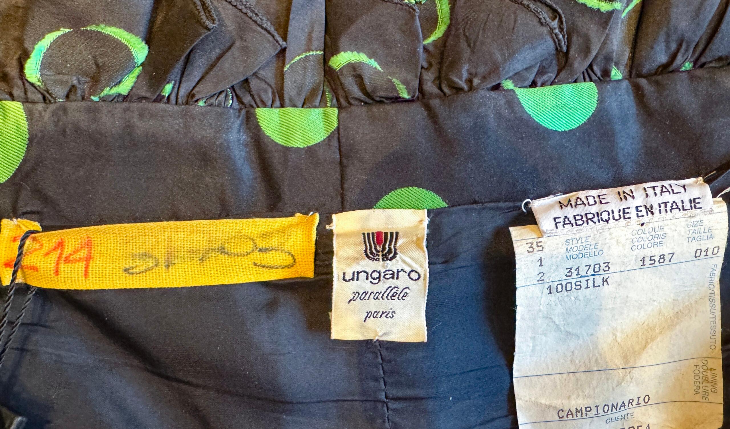 Vintage Ungaro Parallele Seidenkleid, 1980er Jahre im Angebot 1