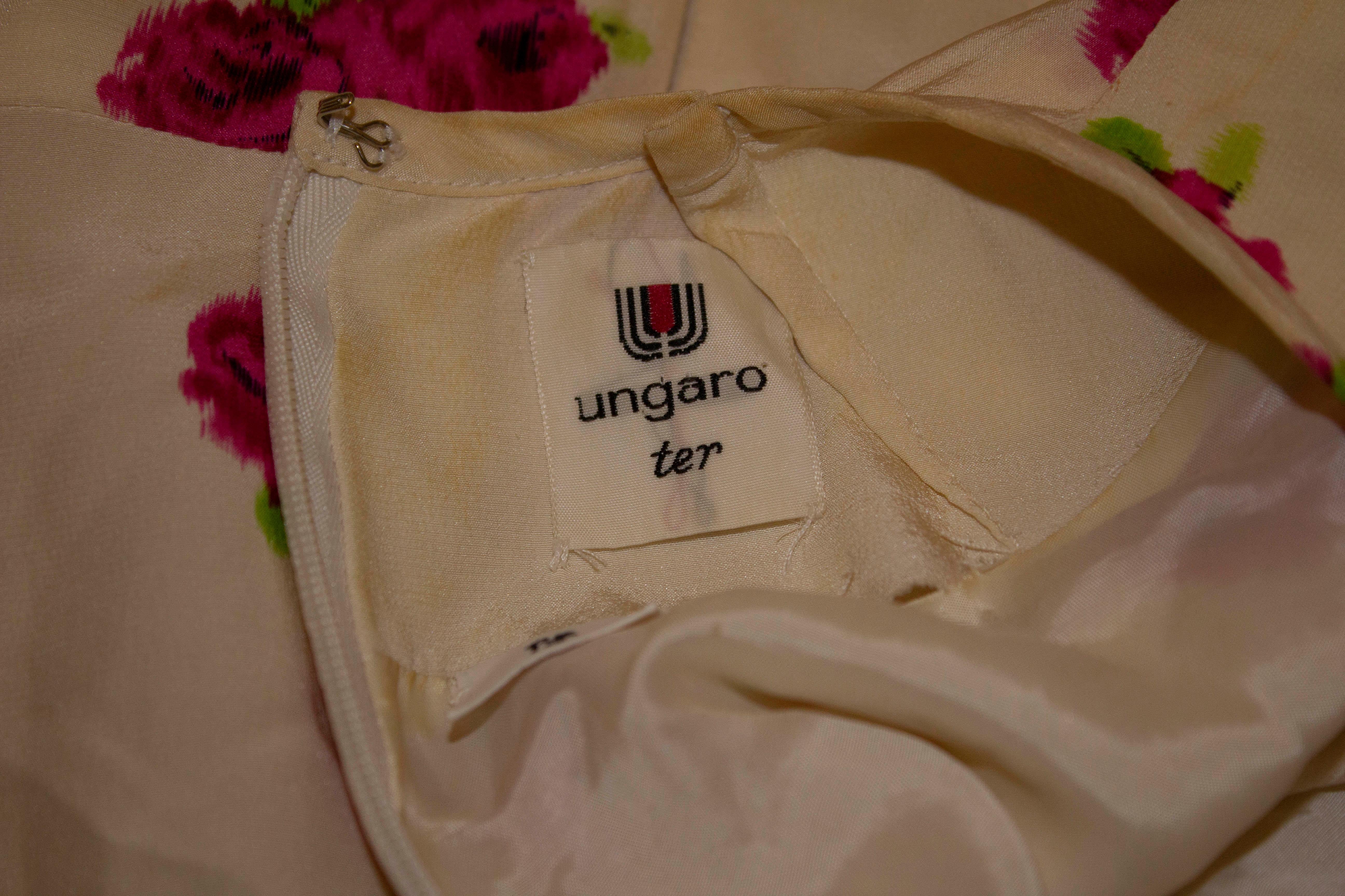 Vintage Ungaro Silk Dress In Good Condition For Sale In London, GB
