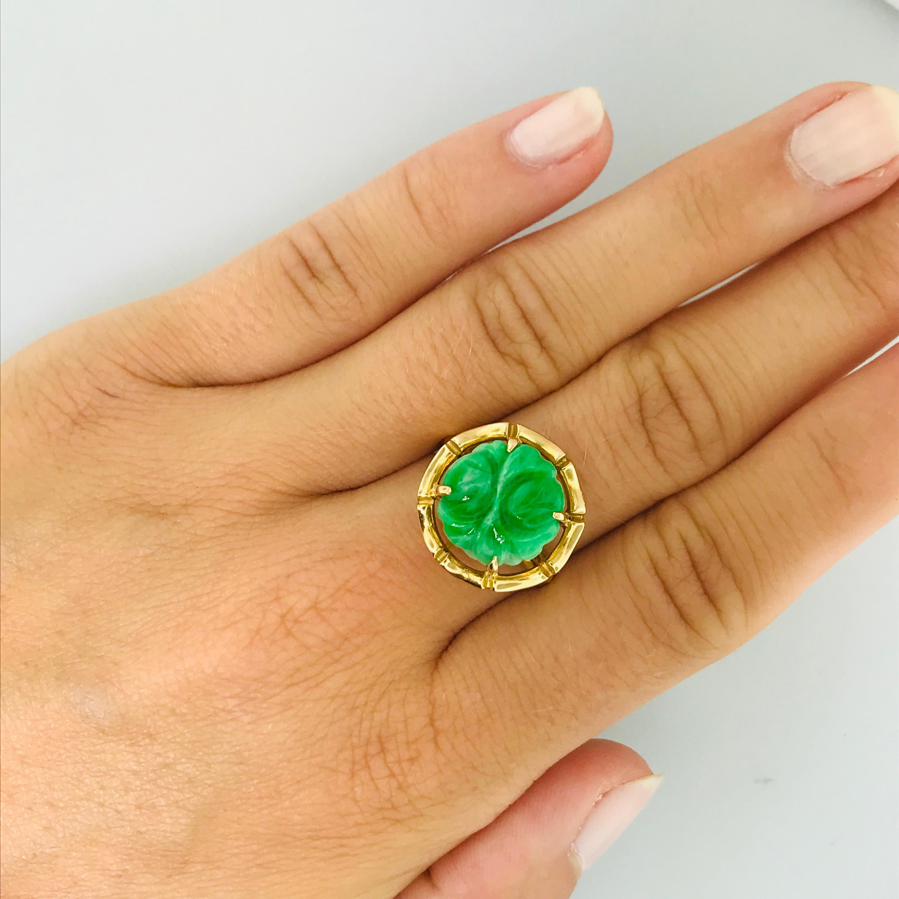 jade and gold rings