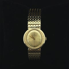 Vintage Unisex 14k Yellow Gold Baume & Mercier Mechanical Wrist Watch Bracelet