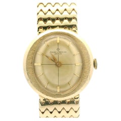 Vintage Unisex 14k Gelbgold Baume & Mercier Mechanisches Armbanduhrarmband, Unisex