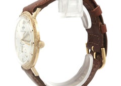 Vintage Unisex 14k Yellow Gold Zodiac Hermetic 33mm Mechanical Swiss Wrist Watch