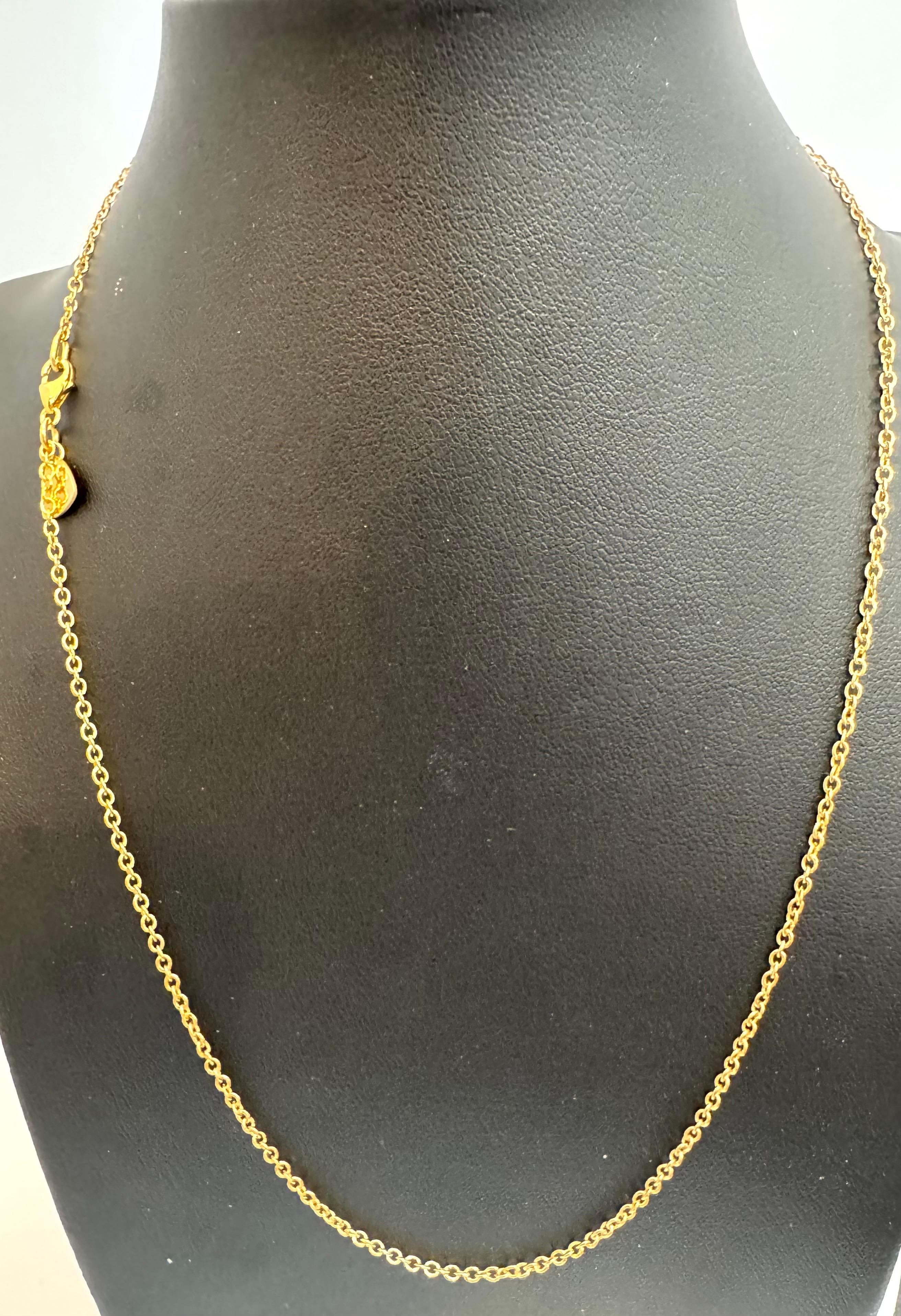 Collana unisex vintage a catena in oro giallo 18 carati, SOHO,  Italiano 17