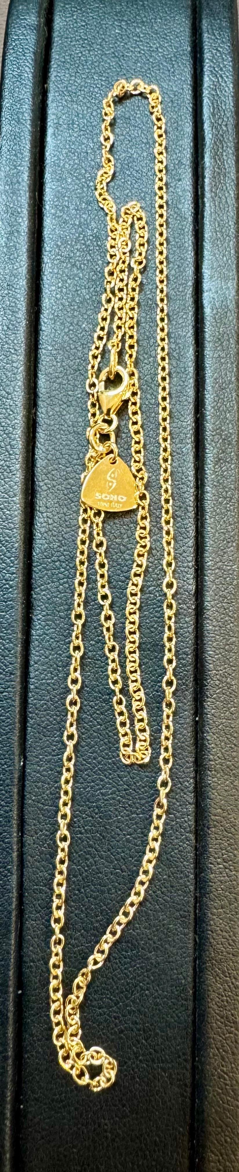 Collana unisex vintage a catena in oro giallo 18 carati, SOHO,  Italiano 17