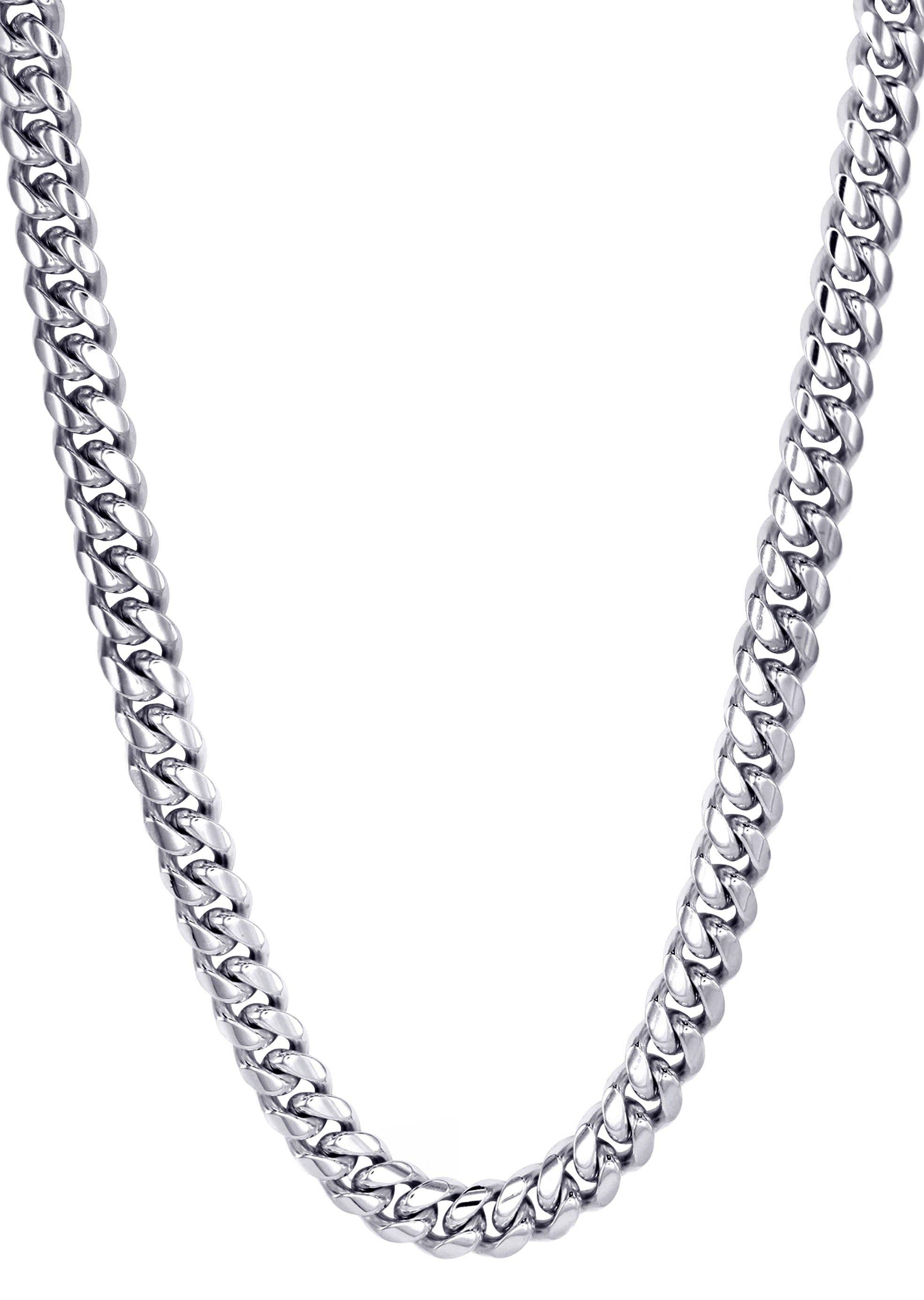 Vintage Unisex Miami Kubanische Gliederkette Massiv, Italienisch 1
