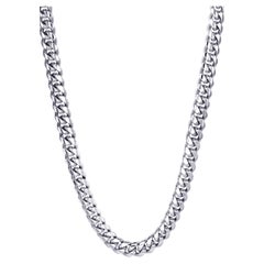 Vintage Unisex Miami Cuban Link Solid Chain, Italian