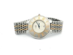 Vintage Unisex Must de Cartier 21 Two Tone Watch Bullet Bracelet Ref. 126000P