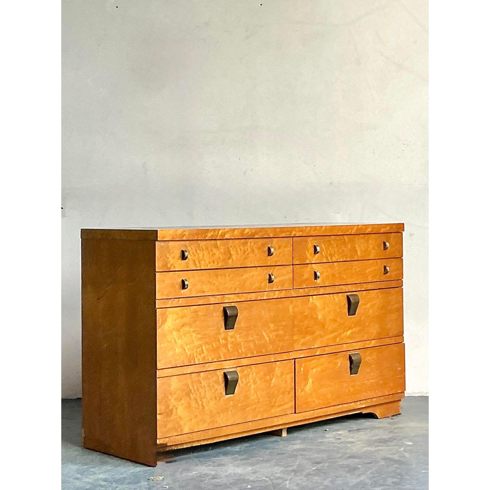 Vintage United Furniture Wurzelholz Kommode im Zustand „Gut“ im Angebot in West Palm Beach, FL