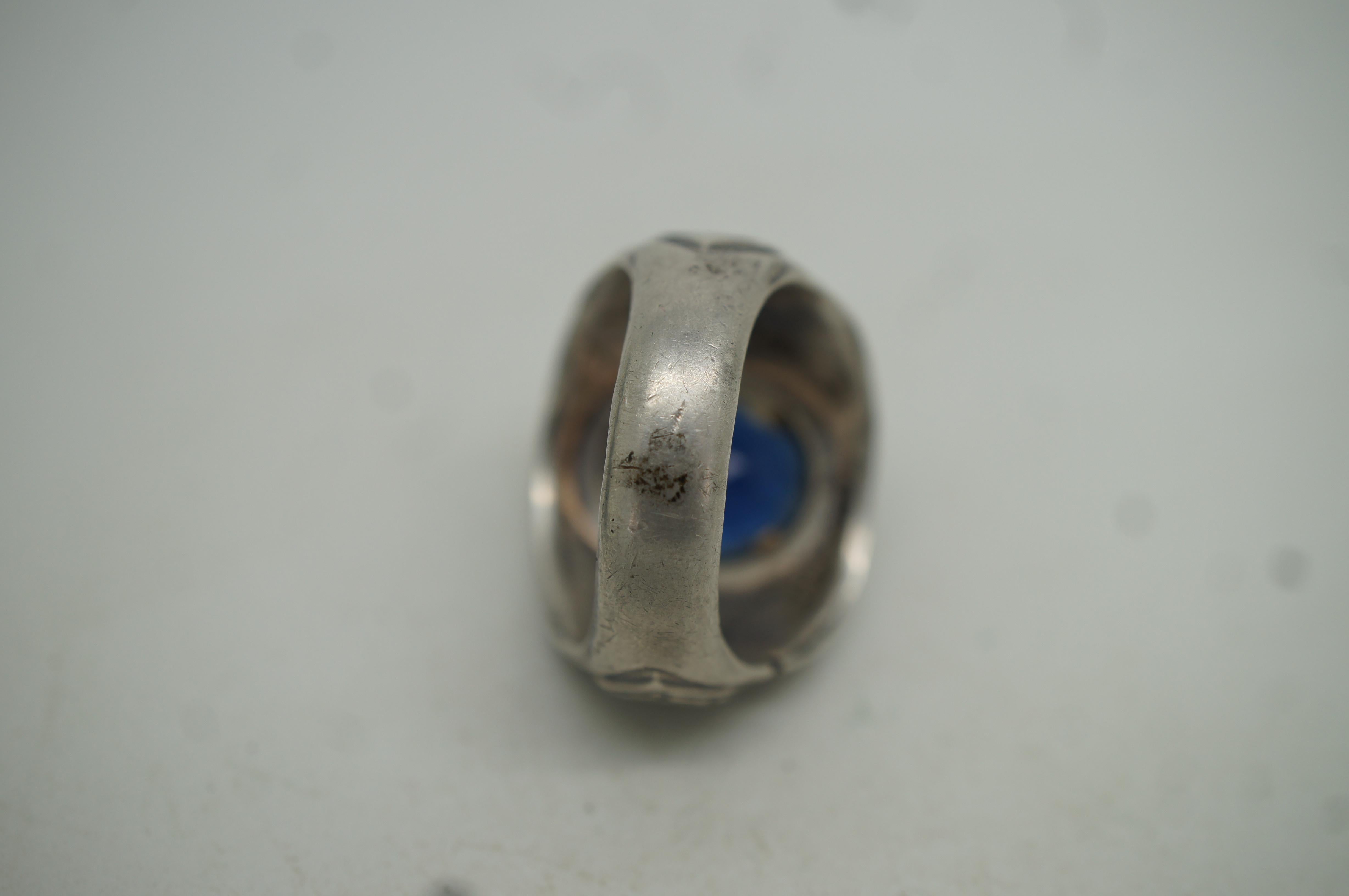 Vintage United States Air Force Sterling Silver Mens Ring Uncas 13g In Good Condition In Dayton, OH