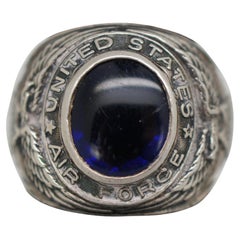 Vintage United States Air Force Sterling Silver Mens Ring Uncas 13g