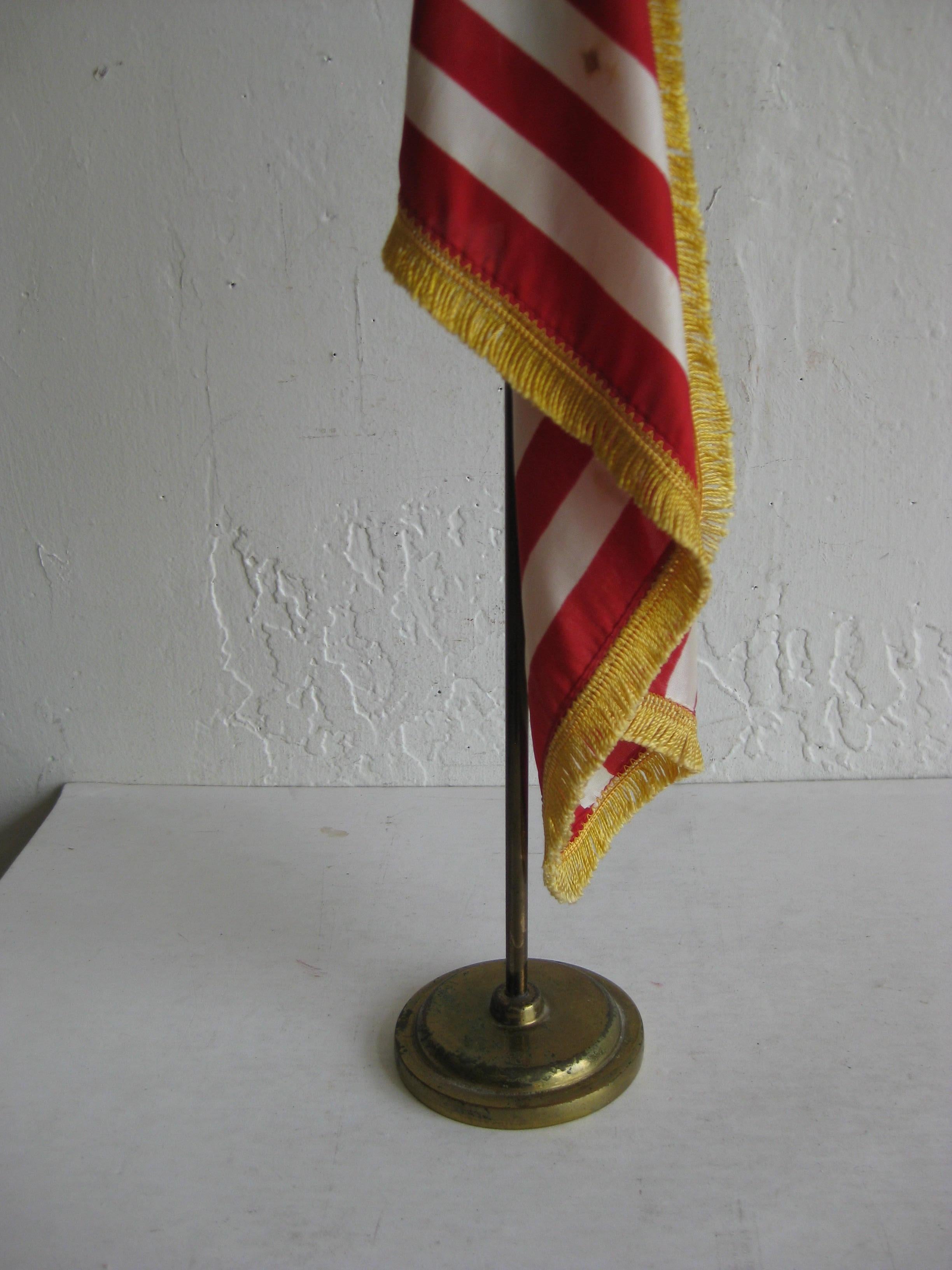 american flag podium