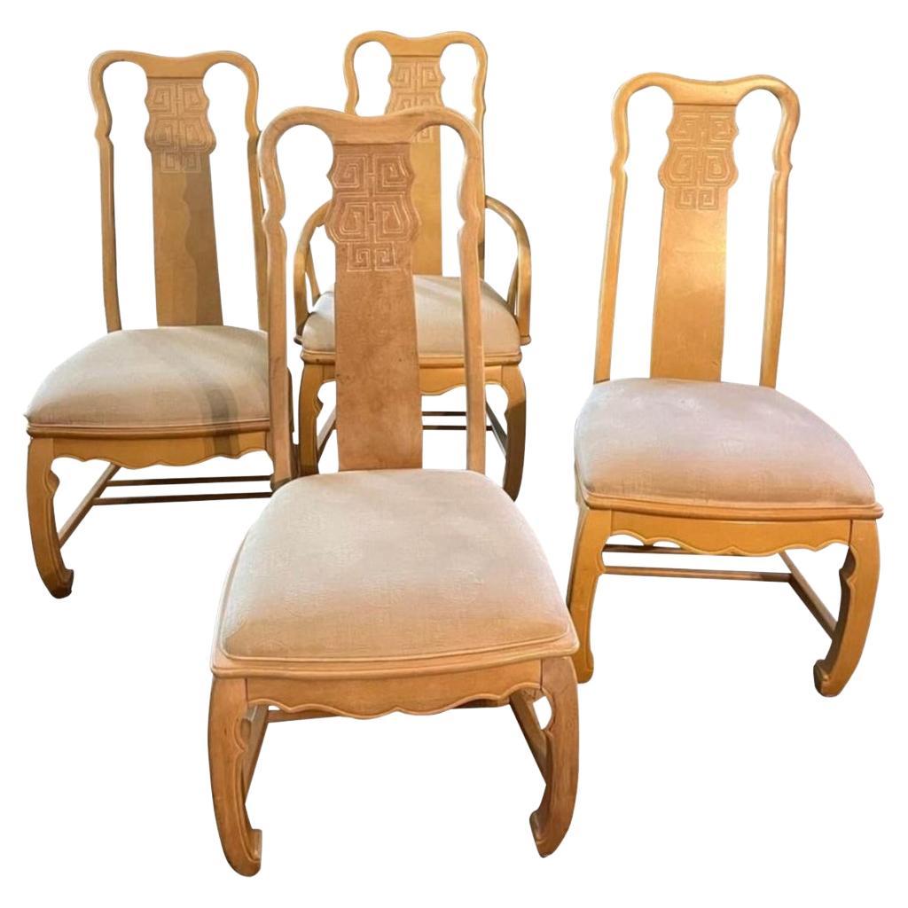 Vintage Universal Furniture Chinoiserie Set of 4 Chairs For Sale