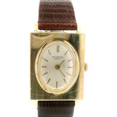 Reloj Mecánico Vintage Universal Geneve 14k Oro Tricolor 22mm Rectangular Ca