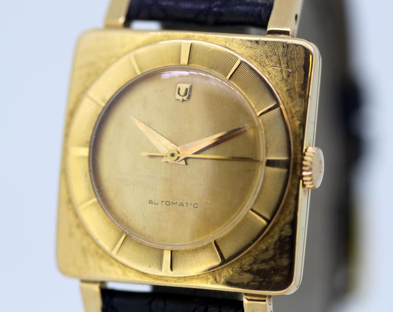 Cadran De Montre Universal Genève Automatique - Noir Original - Vintage NOS (New Old Stock) - Bon état