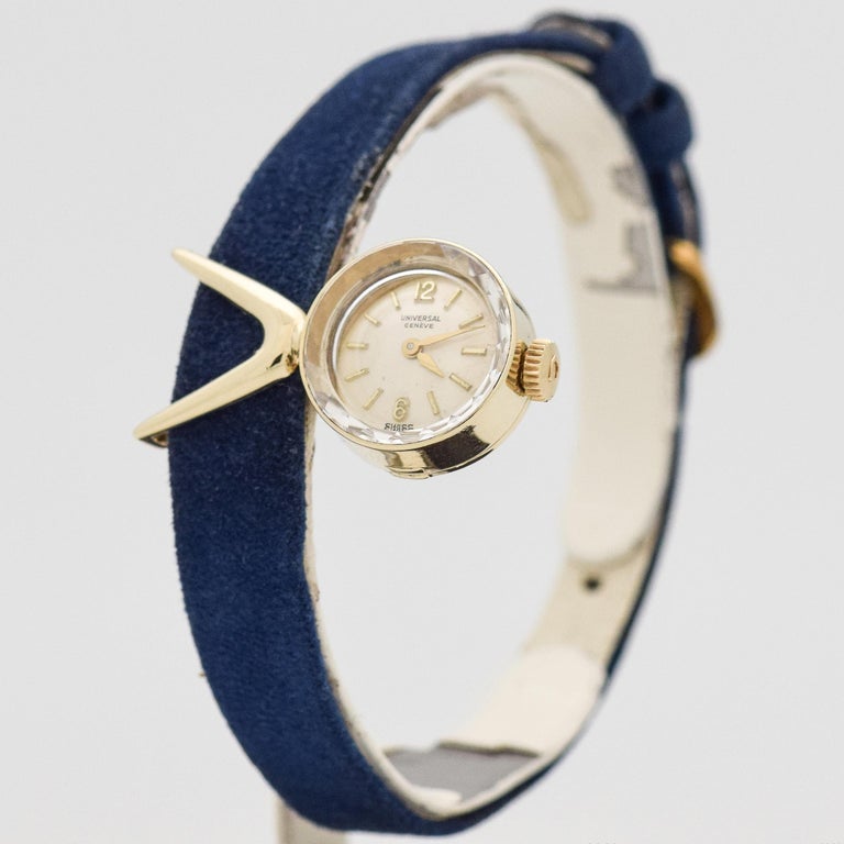 Vintage Universal Geneve Ladies 14 Karat Yellow Gold Watch, 1960s For