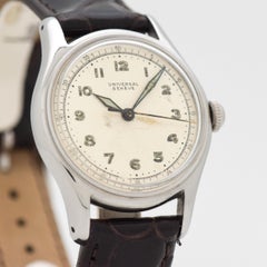 Vintage Universal Geneve Stainless Steel Watch, 1940s