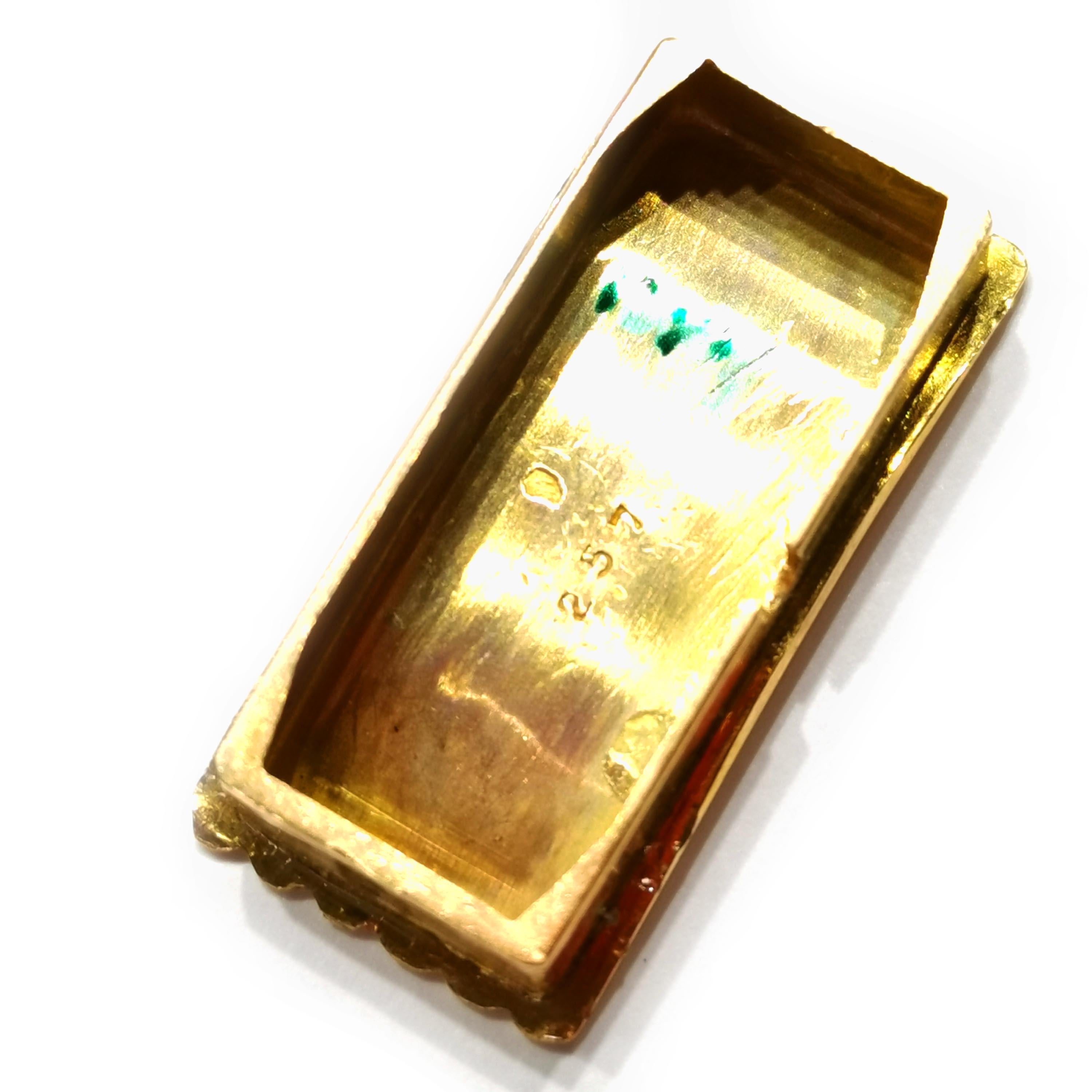 Reloj vintage Universal de oro con tapa deslizante, circa 1950 6
