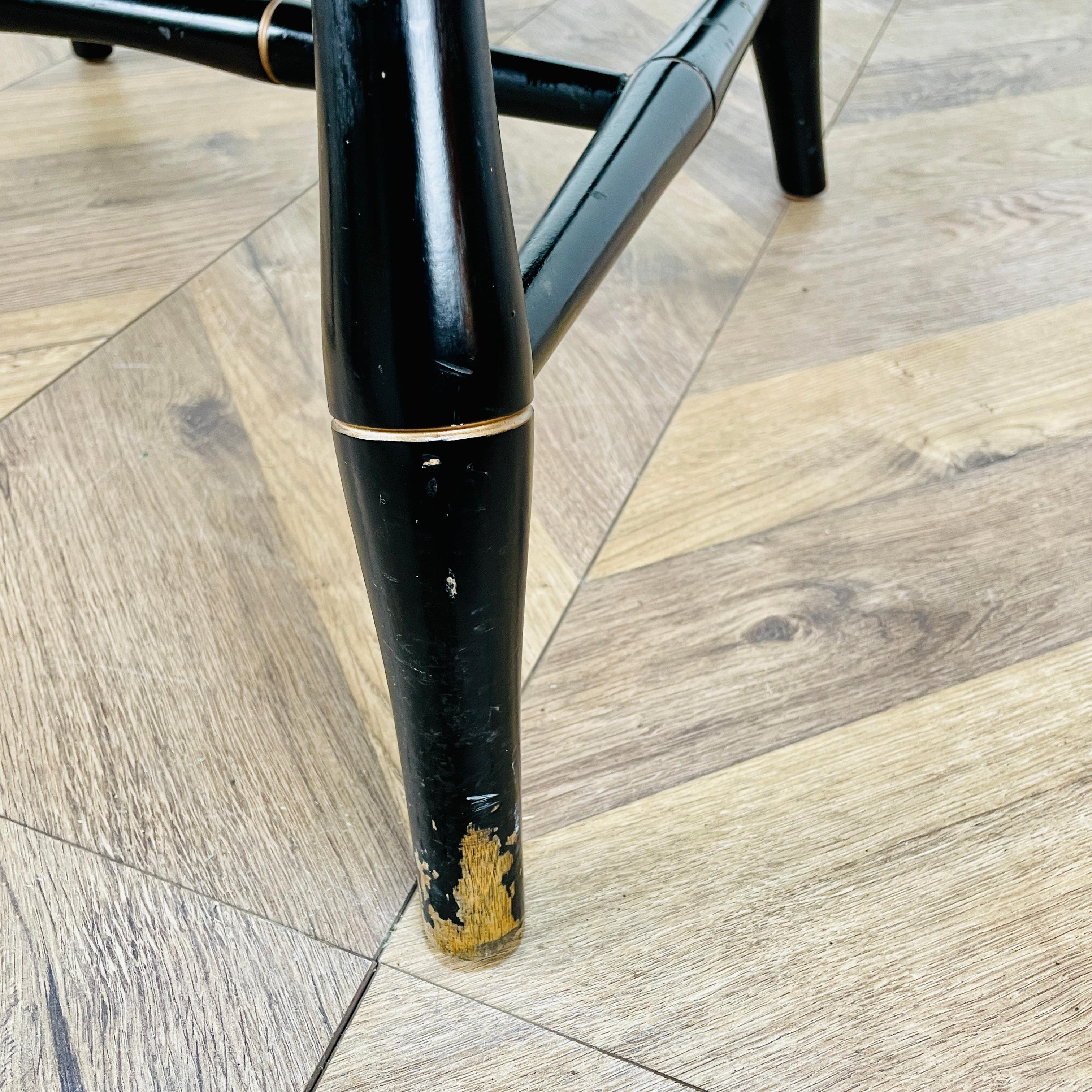 Vintage University of Cambridge Ebonised Windsor Armchair by Nichols + Stone 5