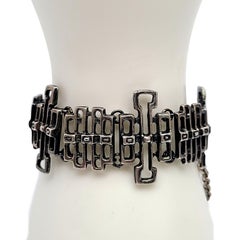 Vintage Unn Tangerud for David Andersen Norway Sterling Silver Modernist Link Br