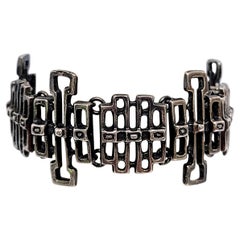Vintage Unn Tangerud for David Andersen Norway Sterling Silver Modernist Link Br