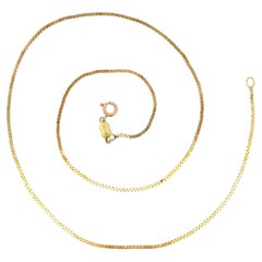 Vintage UnoAErre 14k Yellow Gold 19" S Link Chain Necklace w/ Spring Ring Clasp