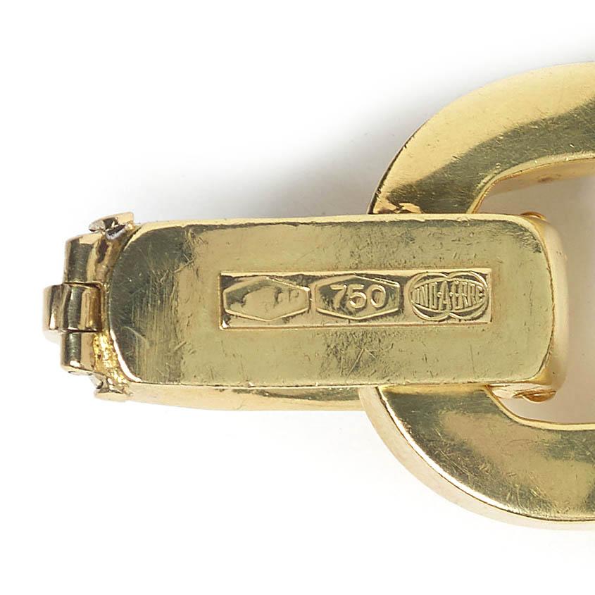 Vintage UnoAErre Italian Gold and Platinum Bracelet, circa 1970 In Good Condition For Sale In London, GB