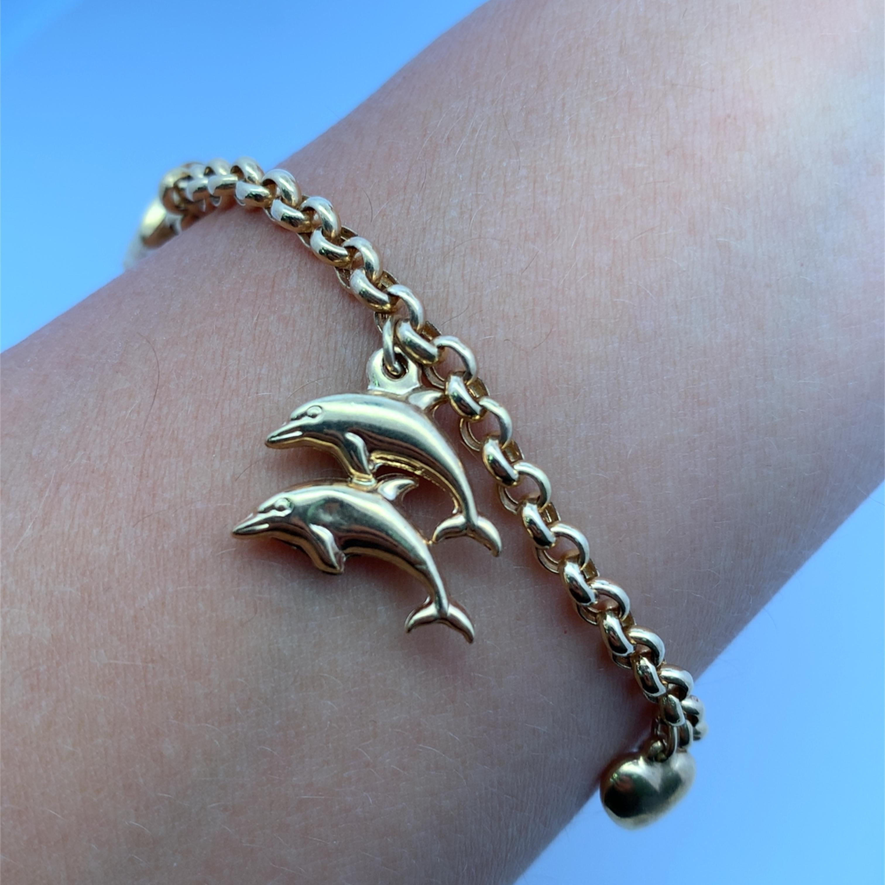 Bracciale charme vintage UnoAErre in oro giallo italiano In condizioni Nuovo in vendita a London, GB