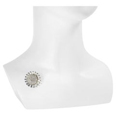 Vintage Unsigned Diamante Domed Brooch Circa 1960s