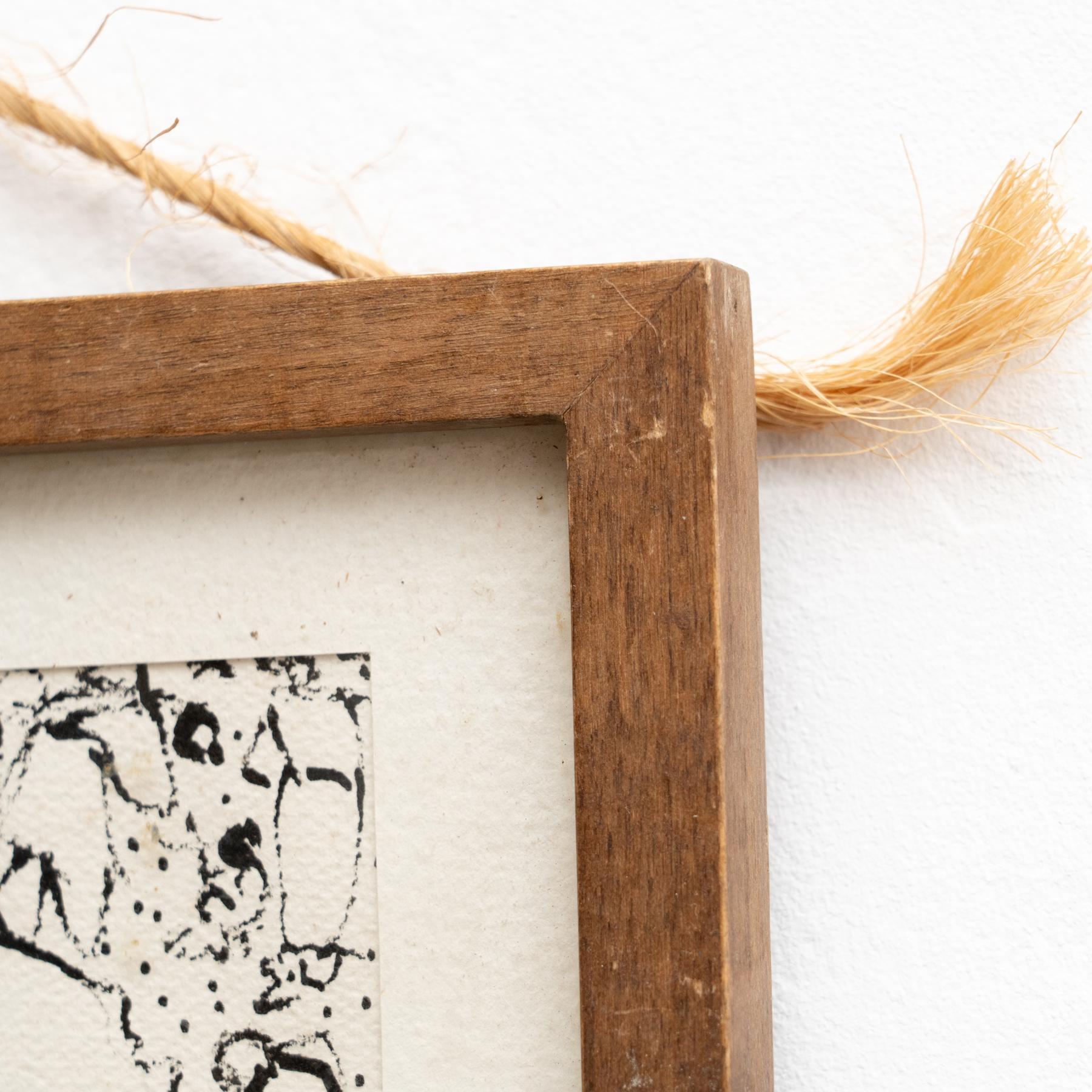 Vintage Unsigned Framed Artwork, circa 1950 For Sale 3