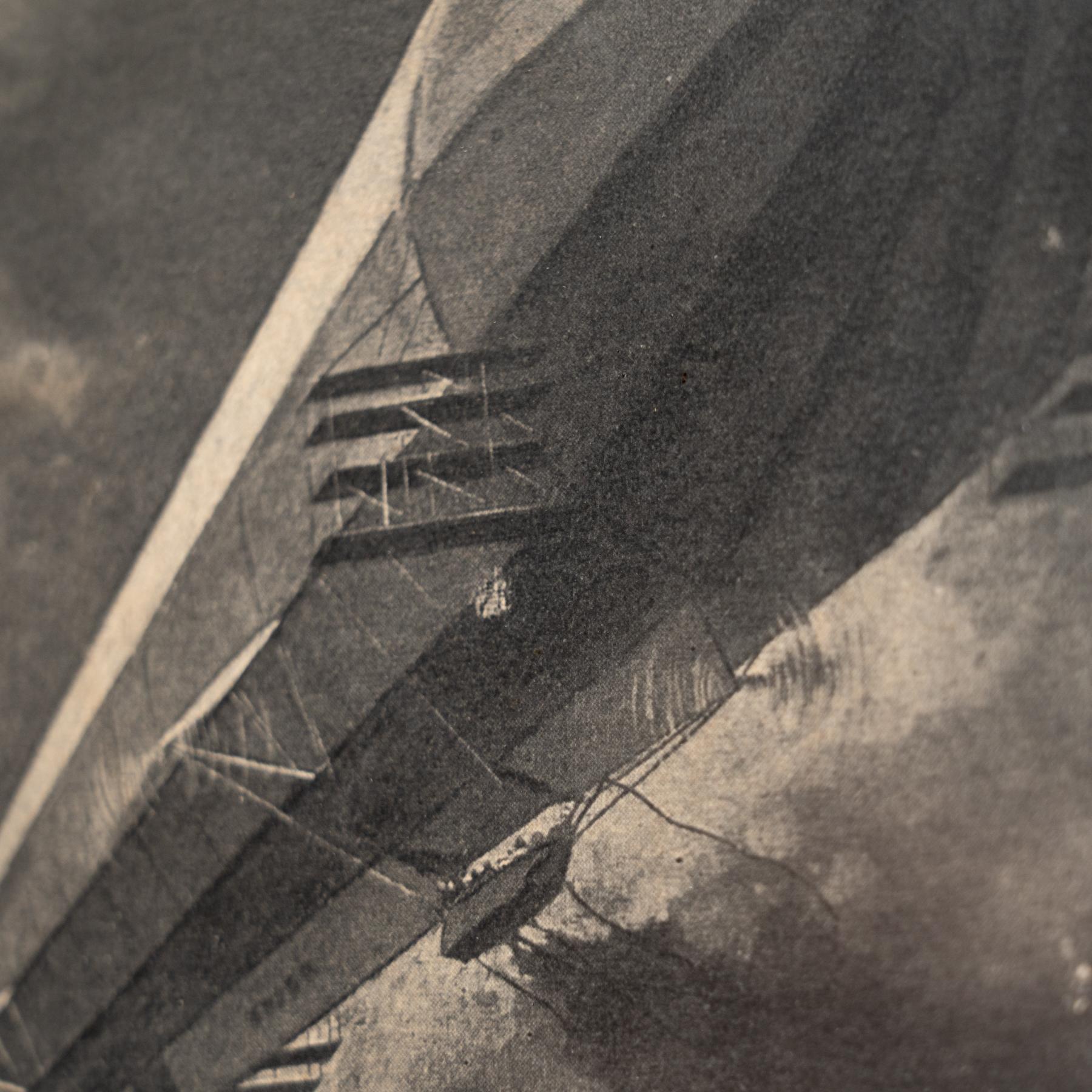 Opera d'arte vintage non firmata con cornice, circa 1950 in vendita 3
