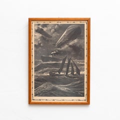Vintage Unsigned Framed Artwork, circa 1950