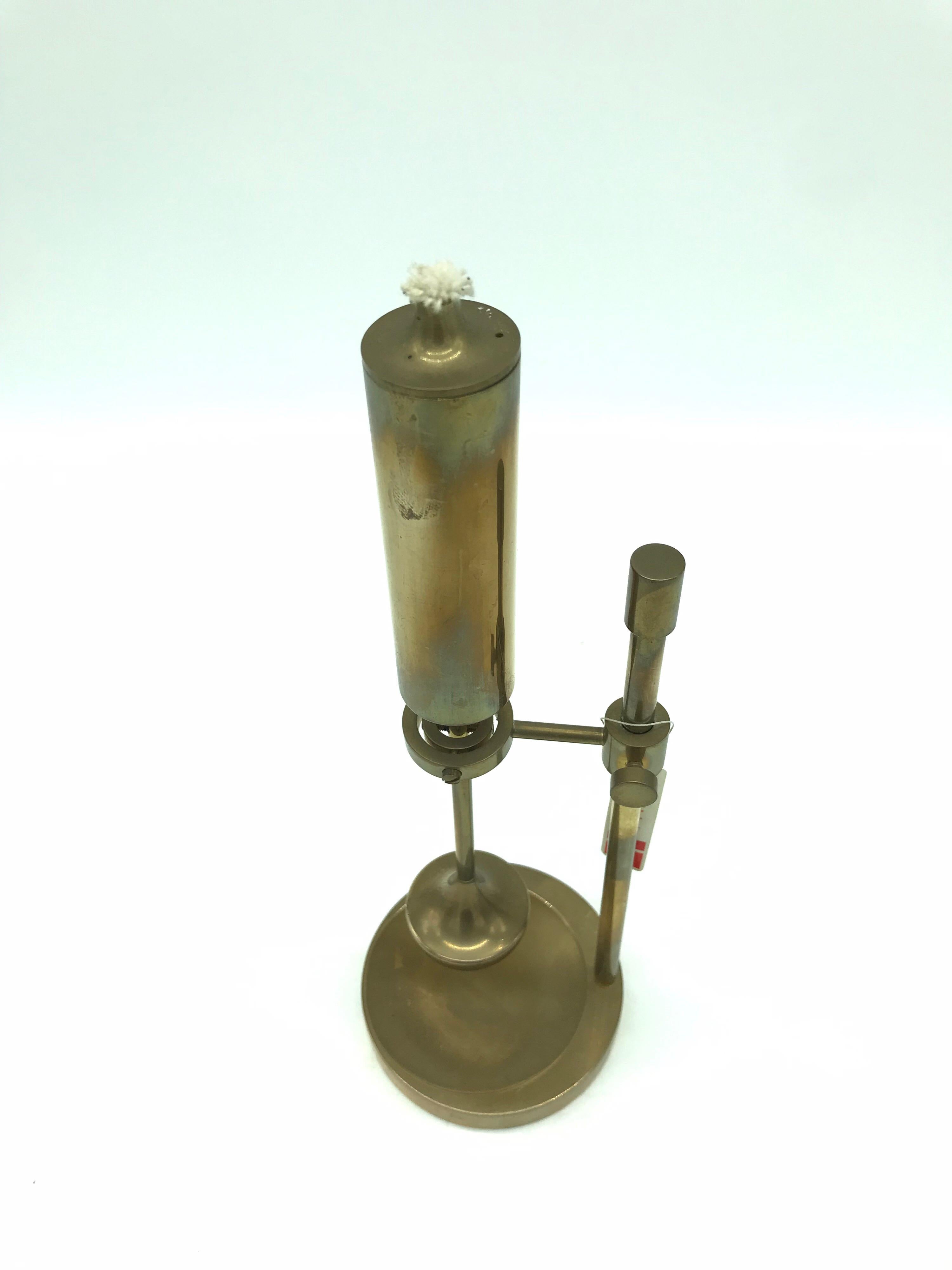 Brass Vintage Unused Danish Midcentury Oil Lamp by Ilse Ammonsen for Daproma Design 