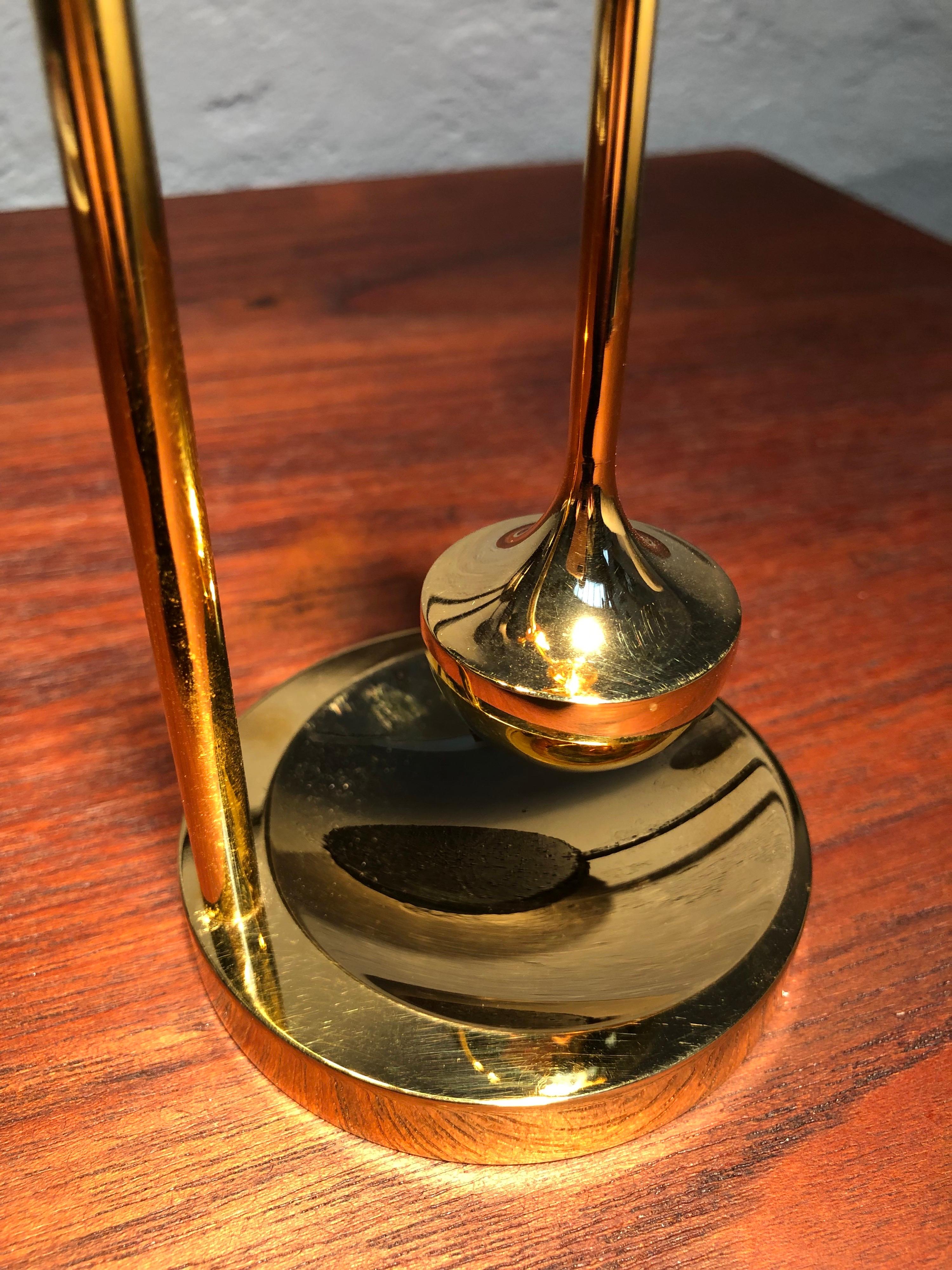 Vintage Unused Oil Lamp by Ilse Ammonsen in 24-Carat Gold Plate 1